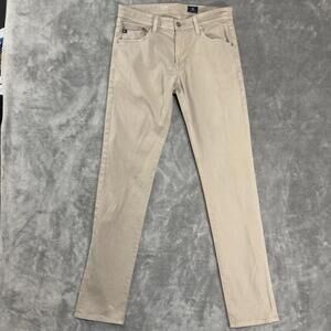 AG Adriano Goldschmied Pants Men 31x34 Brown Tan Khaki Tellis Modern Slim Chino